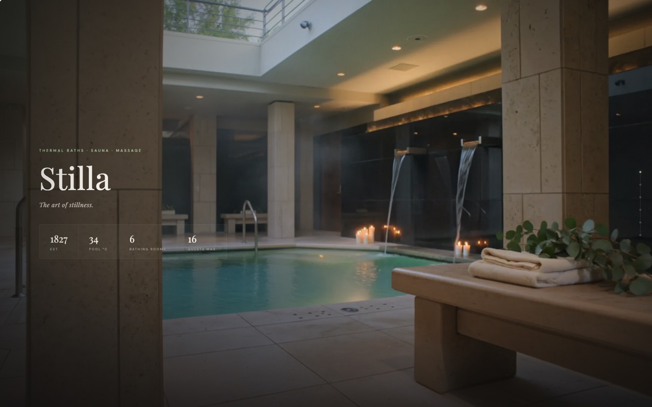 Stilla thermal baths and spa website